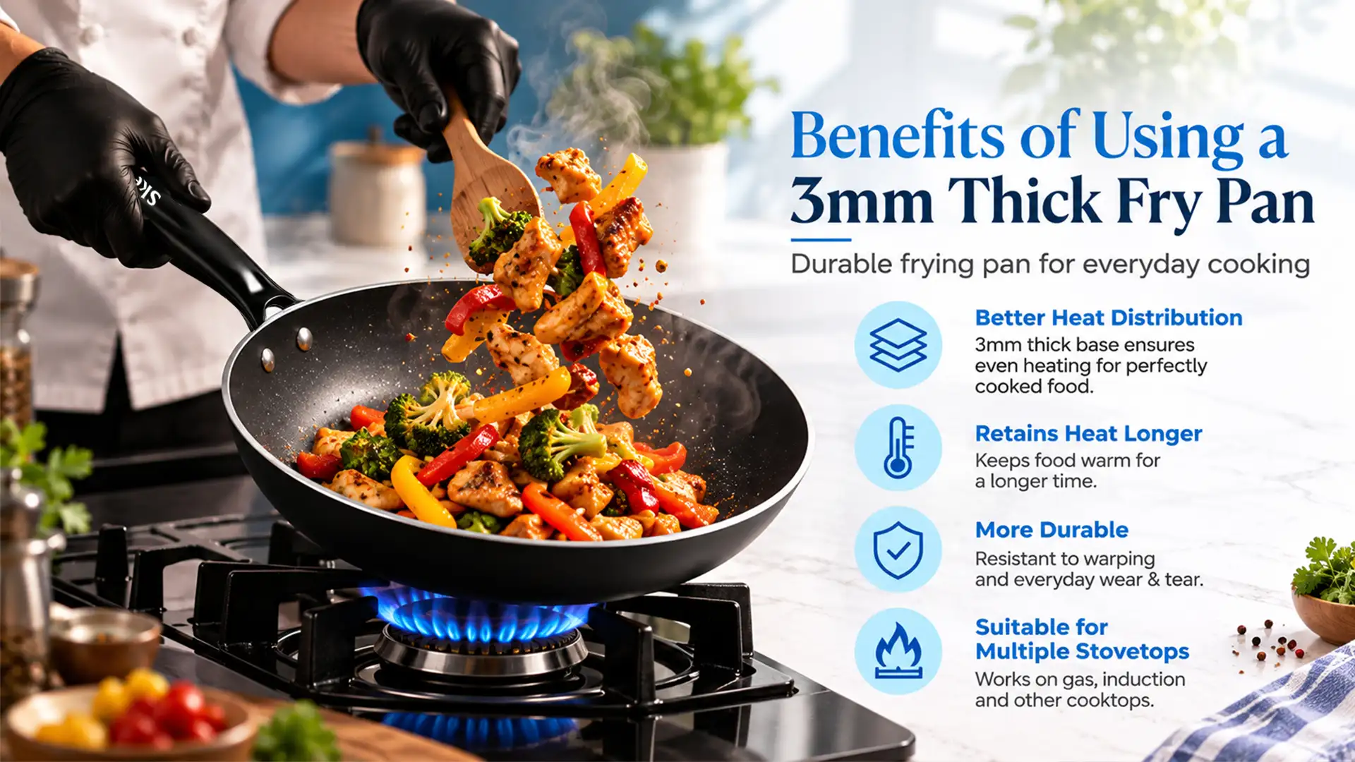 3mm thick fry pan